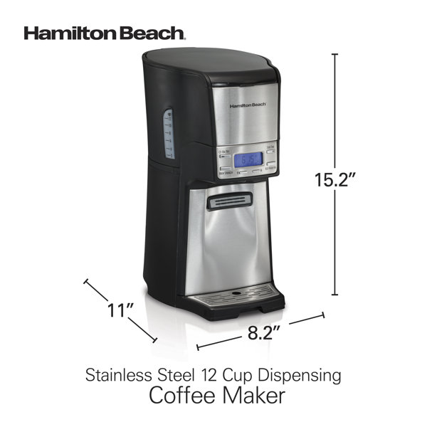 Hamilton Beach® Stainless Steel 12 Cup Dispensing Coffee Maker